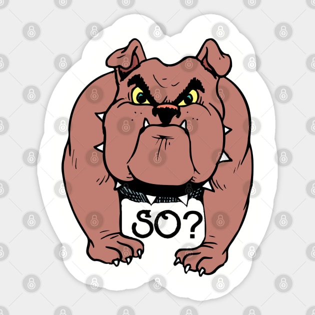 Bulldog Sticker by Fiondeso